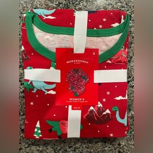 Wondershop Women’s Holiday Dino Xmas Two Piece Pajama Set Women’s Size S NEW